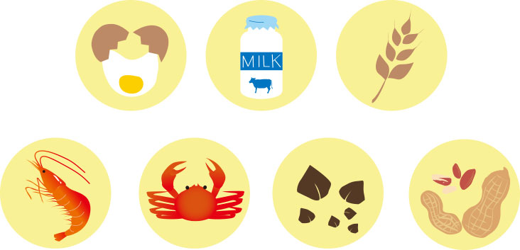 食物アレルギーのイメージイラスト